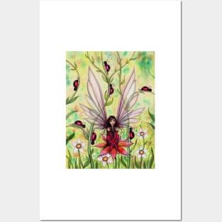 Ladybug Fairy Fantasy Illustration Posters and Art